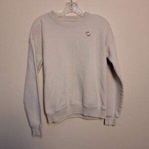 Abercrombie Kids Crew Neck sweater Kids 13/14 Cream colored long sleeve